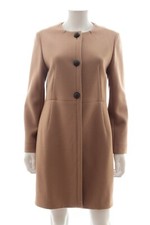 Chloé Wool Collarless Coat / Camel