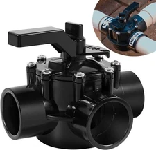 3-Port 1-1/2 to 2-" 4715 Positive Seal NeverLube Valve for 1-1/2" & 2" PVC Pipe