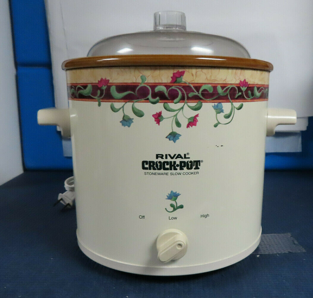 EUC VINTAGE RIVAL 3100 3.5 QT. SLOW COOKER CROCK POT MADE IN USA VERY CLEAN