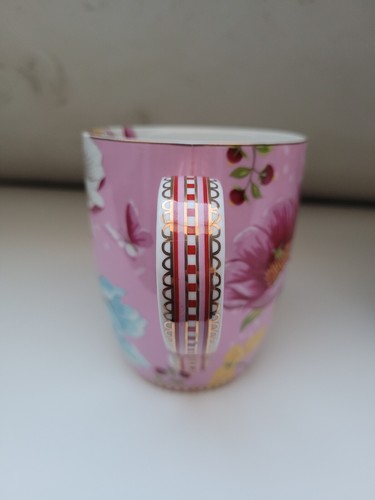 Pip Studio Tasse 350 ml Chinese Garden Rosa Pink Bunt Becher Haferl *wie Neu* - Bild 2 von 4