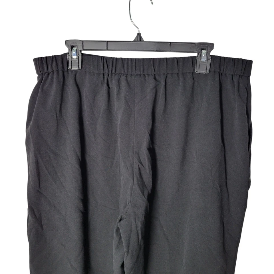 Pantalón Studio Works para mujer talla 18S negro liso elástico cintura Foto 4 de 4