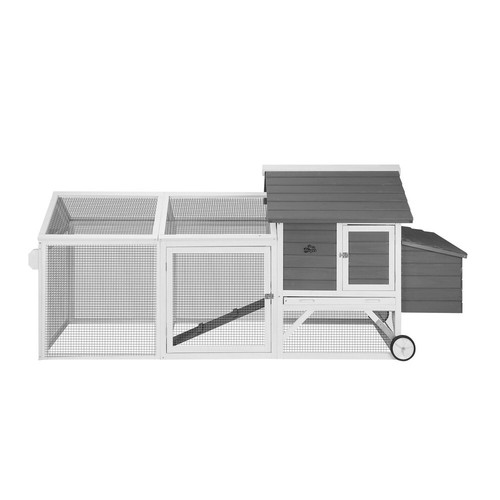 Chicken Coop Rabbit Hutch Extra Large Wooden House Run Hatch Box with Wheels NEW - Picture 4 of 11