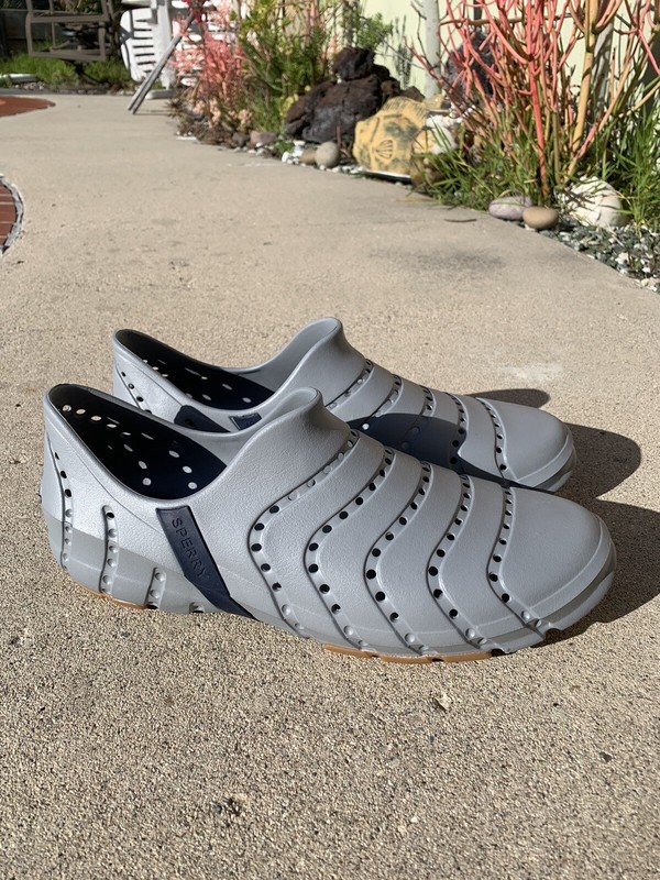 Sperry Unisex Water Strider Gray Rubber Slip On Shoes Mens 11/Women’s 12