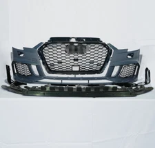 RS3 Style Front Bumper Valance Conversion Body Kit For 2017-2019 Audi A3 S3 8V.5