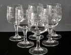 6 verres à vin cristal d'Arques modèle Matignon H 13,6 cm