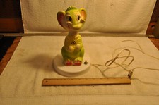 Vintage Sitting Elephant , Soft Rubber, Night Light, Still Works, No Markings