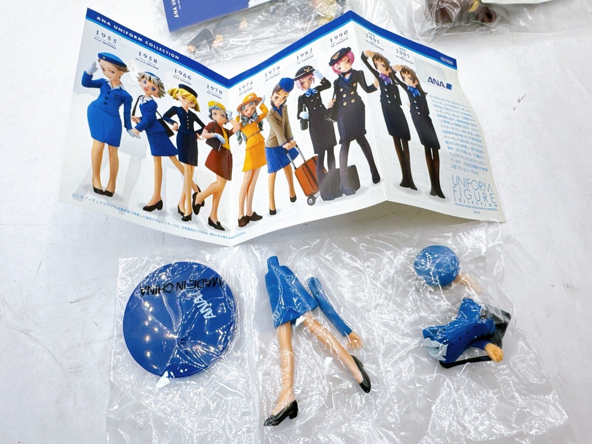コレクション ANA UNIFORM COLLECTION EXTRA 1955-2005 Kaiyodo ANA Uniform Collection Mini figure Full Set of 10 All