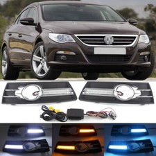 Led Drl For Vw Passat Cc 2009-2012 Daytime Running Light W Dynamic Turn Signal