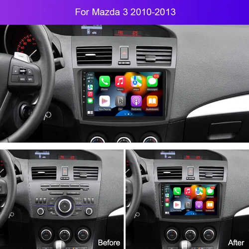 9" For Mazda 3 2010-2013 Android 15 Carplay Car GPS Navi Radio Stereo RDS 2+32GB - Picture 4 of 18