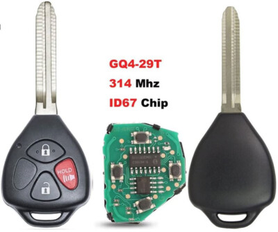 keyless remote for Toyota Matrix 2009 GQ4-29T id 4d67 car key fob control entry