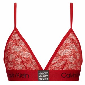 calvin klein red triangle bra
