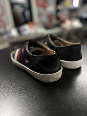 9.5G/10US Gucci Men Sneakers Ace Strap Star Bee Black 100 9.5G/10US Gucci Men Sneakers Ace Strap Star Bee Black 100