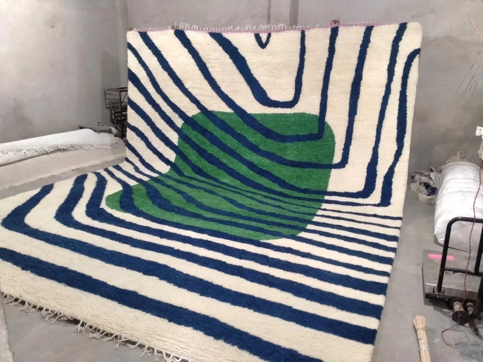 Rug 8'x10'|9'x12'|10x14 Handmade Wool Berber Carpet Moroccan Wool rug new rug - Image 3 of 4