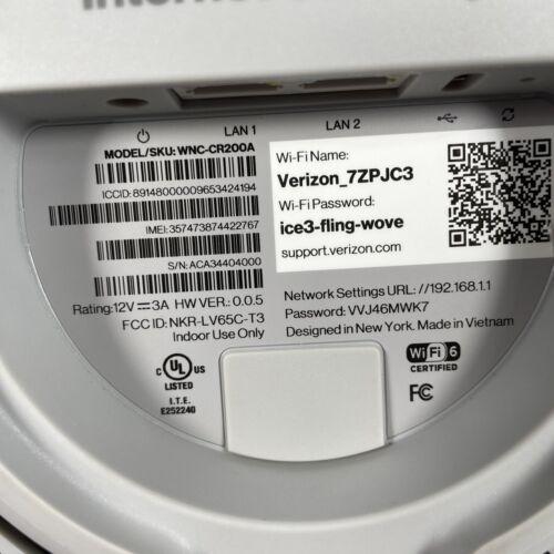 VERIZON Internet Router Gateway WNC-CR200A WIFI6 INTERNET GATEWAY - Picture 5 of 8