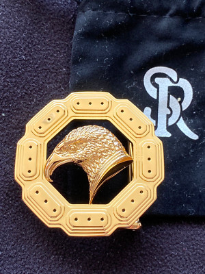 Stefano Ricci 1.5'' Gold Eagle 38mm Belt Buckle with pouch