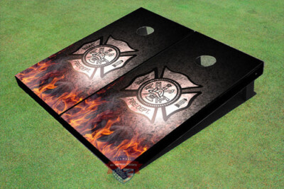 Custom Fire Department General Graphic Cornhole Board Set