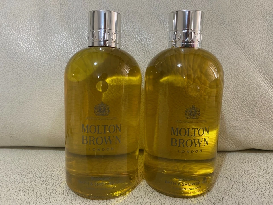 Molton Brown 2 x 300ml Bushukan Bath & Shower Gel NEW