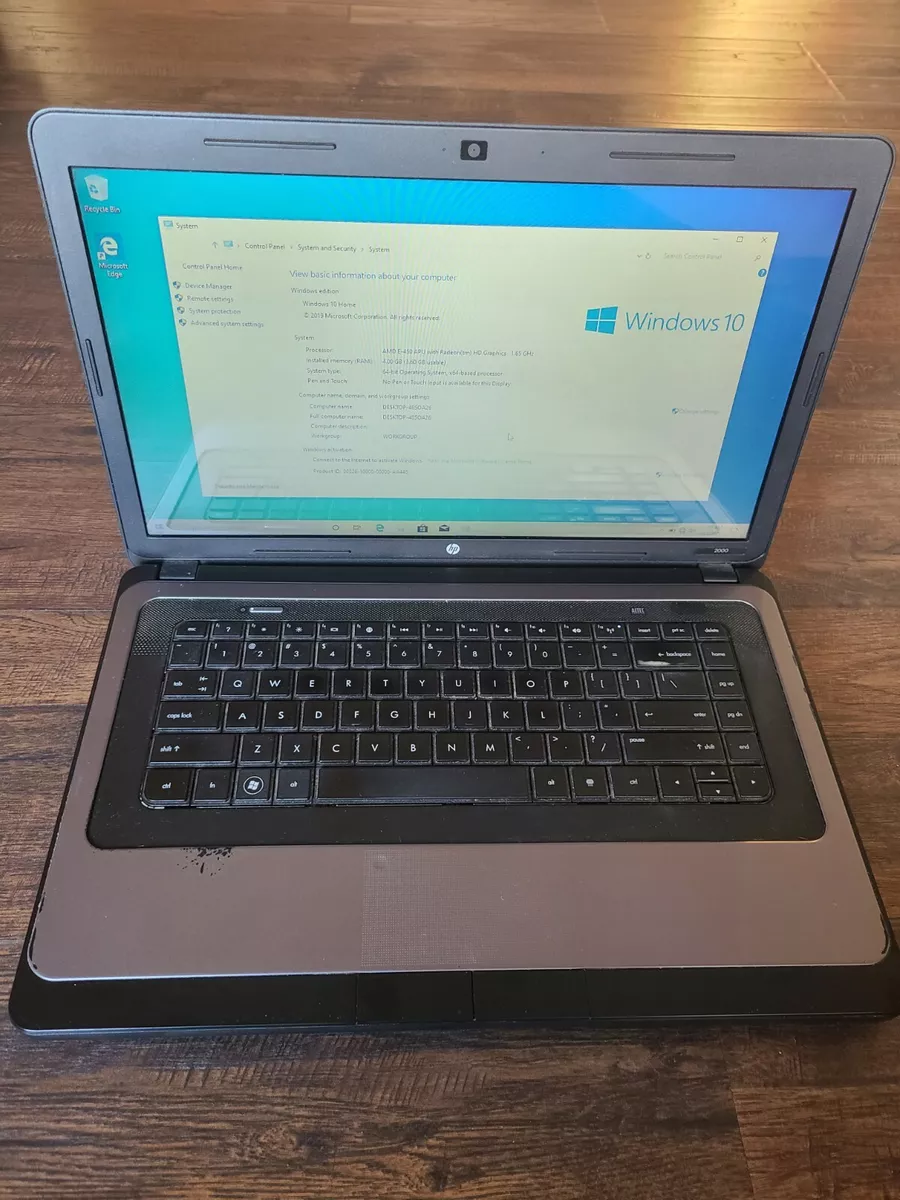 Hp 2000 store laptop ram