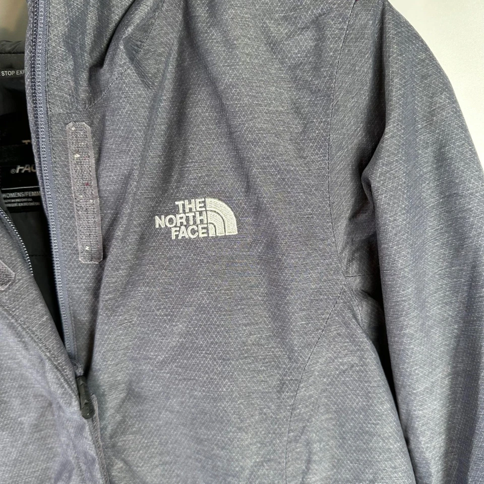 Chaqueta con Capucha Impermeable Hyvent Gris Mediano The North Face Para Mujer Nieve Invierno Cálida Foto 2 de 4