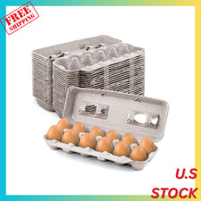 Products Blank Natural Pulp Egg Cartons Bulk Holds Up to Twelve Eggs - 1 Dozen -