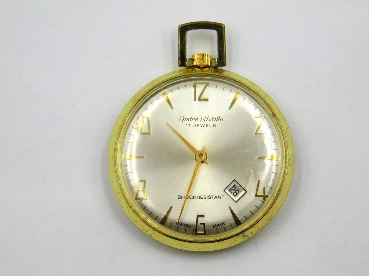 Andre Rivalle Womens Goldtone 17 Jewel Manual Wind-Up Swiss  display picture 2