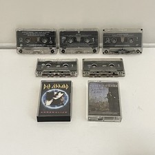 Lot Of 7 Vintage 90  s Hair Metal Cassettes: Guns  n Roses, Aerosmith, Def Leppard