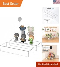 Acrylic Shelf Riser Display Stand Clear Home Decor Shoes Makeup Organizer