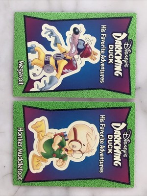 2x 1993 DISNEYS VTG Dark Wing Duck Promo Cards  His Favorite Adventures  (T376)
