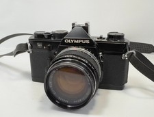 OLYMPUS OM-1MD SLR Film Camera Black Color G.zuiko Auto-s 50mm f/1.4 lens