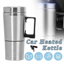 12V Auto Wasserkocher 300ml Edelstahl Auto Wasserkocher Kaffee Tee Thermo Wasser