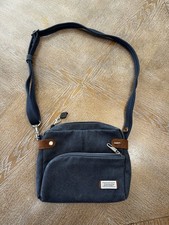 Travelon Anti Theft Blue Denim Crossbody Bag 8”X9”X2” Adjustable 55” Strap