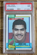 Topps 1990 Junior Seau PSA Graded Mint 9 Rookie Card