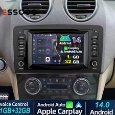 CARPLAY F&uuml;r Mercedes Benz W164 GL320 ML350 X164 Autoradio Android 14 RDS GPS Nav