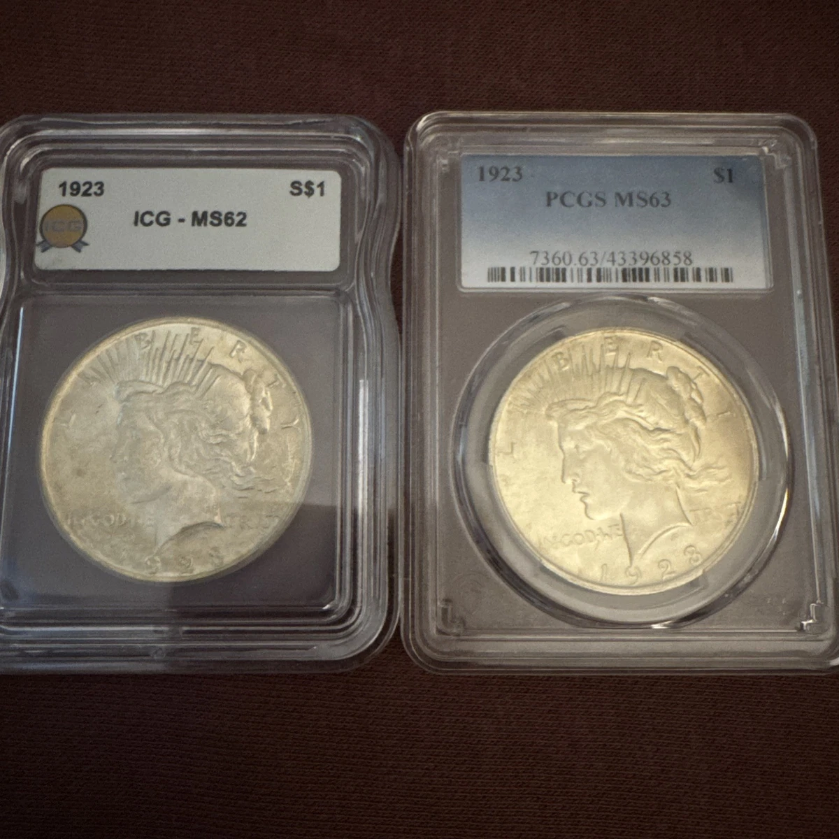 1923 Year Grade MS 62 Peace US Dollars (1921-1935) for sale | eBay