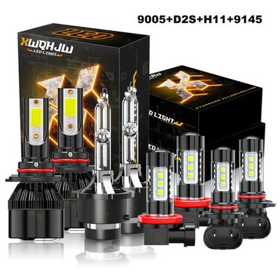 Fit Mazda 5 2012-2016 2017 Front LED HID Headlights Hi/Lo DRL Fog Light Bulbs