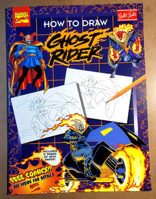 HOW TO DRAW GHOST RIDER MARVEL SUPER HEROES SERIES By Bob Mcleod NEW
