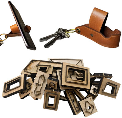 Die Cut Embossing Template, Vertical Keychain Holder Leather Cutting Die Punch T