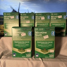 6 Boxes Rite Aid Cool Mint Nicotine Gum 100 ct. 2mg pieces Tot 600 pc 1/27 Exp