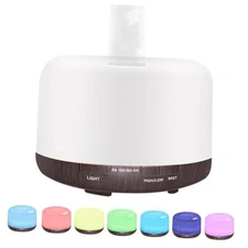 Essential Oil Diffuser 500ml,Aromatherapy Portable Model Deep Woodgrain