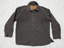 EDDIE BAUER vintage style WOOL shirt-jac XL corduroy trim SPORT SHOP jacket