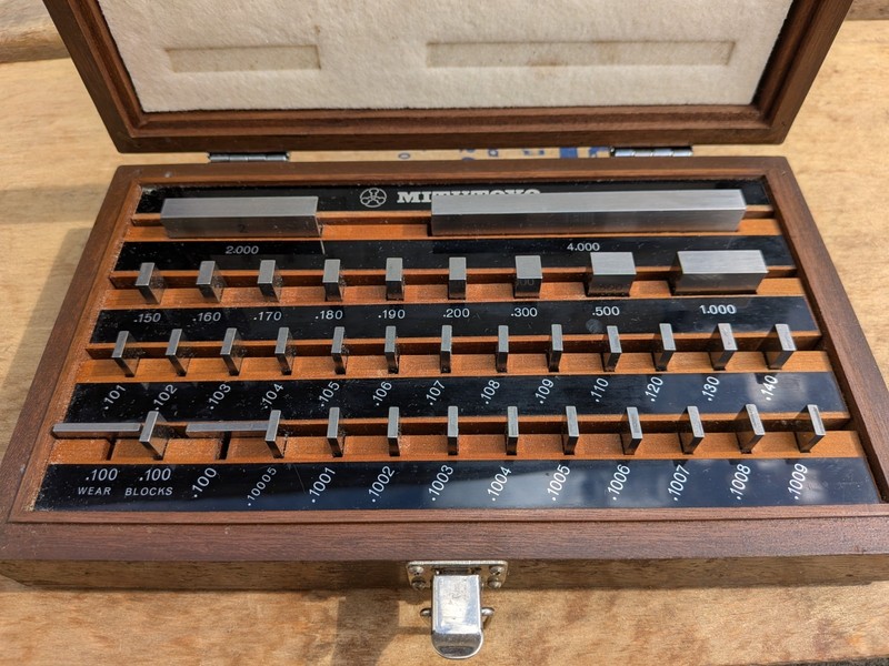 Mitutoyo 37 Pc Precision Gauge Block Set Steel Machinist Jo Blocks w/ Wood Case