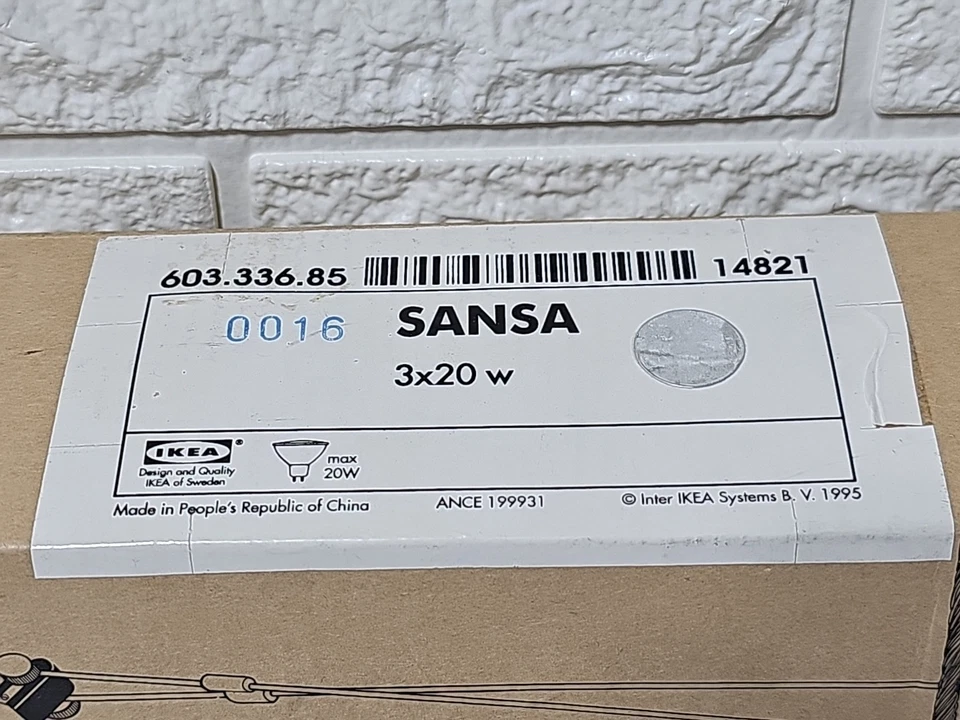 SANSA IKEA - 3 x 20w Cable Suspendido Focos Luces 14821 Abierto No Usado Foto 4 de 4