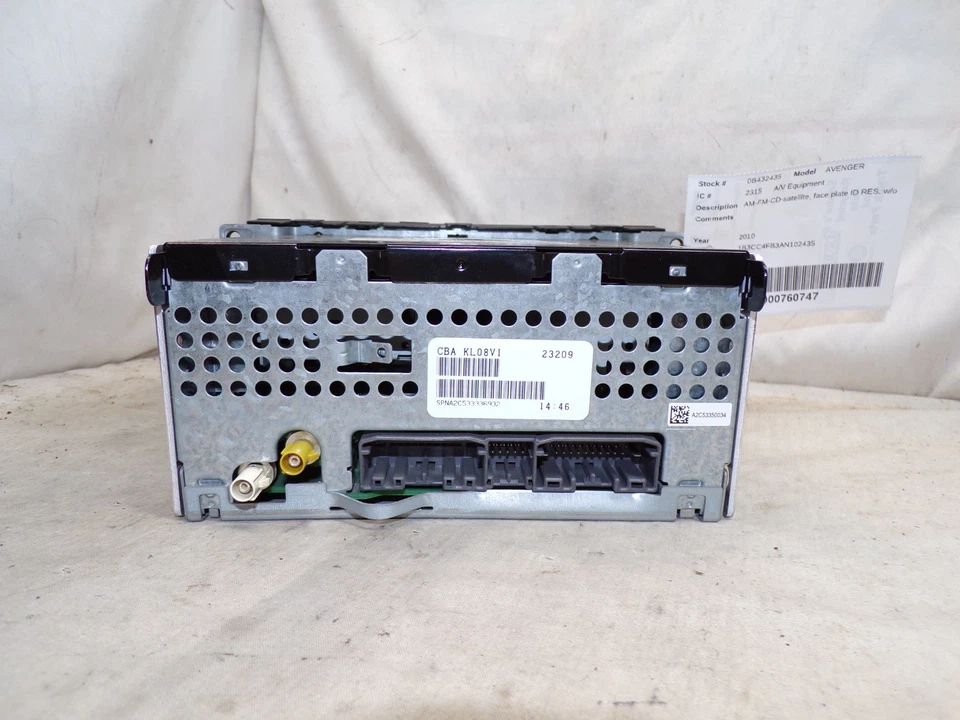 08-10 Dodge Chrysler Jeep Radio Baja Velocidad Reproductor de CD RES P05091195AC ISB19 Foto 4 de 4