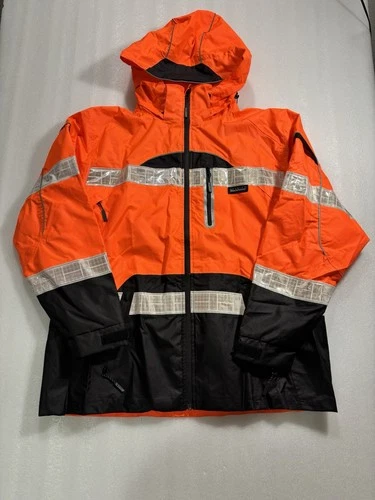 ML Kishigo Rain Jacket Orange S/M RWJ107 S-M Brilliant Series Waterproof Hi-Vis - product listing photo