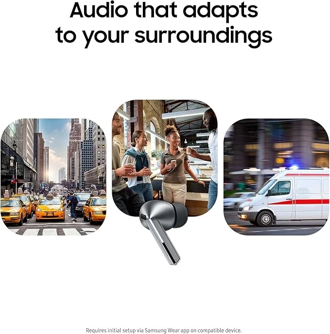 Samsung Galaxy Buds 3 Pro Wireless Bluetooth Earbuds, Noise Cancelling - Silver - Image 3 of 4