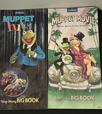 JIM HENSONS RECORDS MUPPET hits & THE MUPPET MOVIE  Sing-Along BIG BOOK 1993 &79