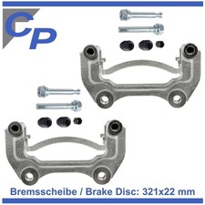 2 Bremssattelhalter vorne für Opel Astra J Cascada Bremsscheibe 321x30