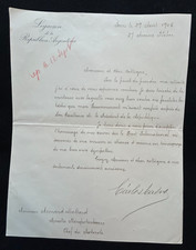 Carlos Calvo Argentine Publicist Diplomat Letter Signed 1905