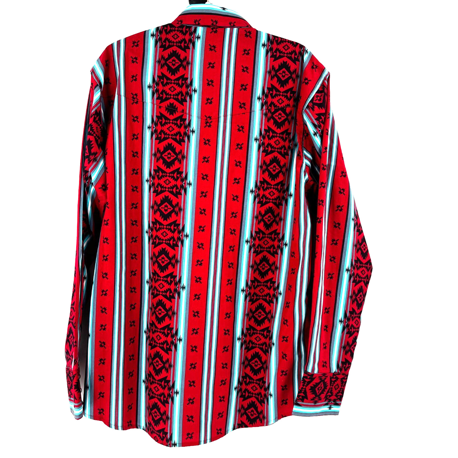 NEW Wrangler Men's Checotah Southwestern Pearl Snap Shirt Large Landman Cowboy thumbnail 11