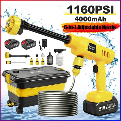 #ad Cordless Pressure Washer 3 Speed Adjustment Portable Pressure Washer Max 1160PSI $29.36